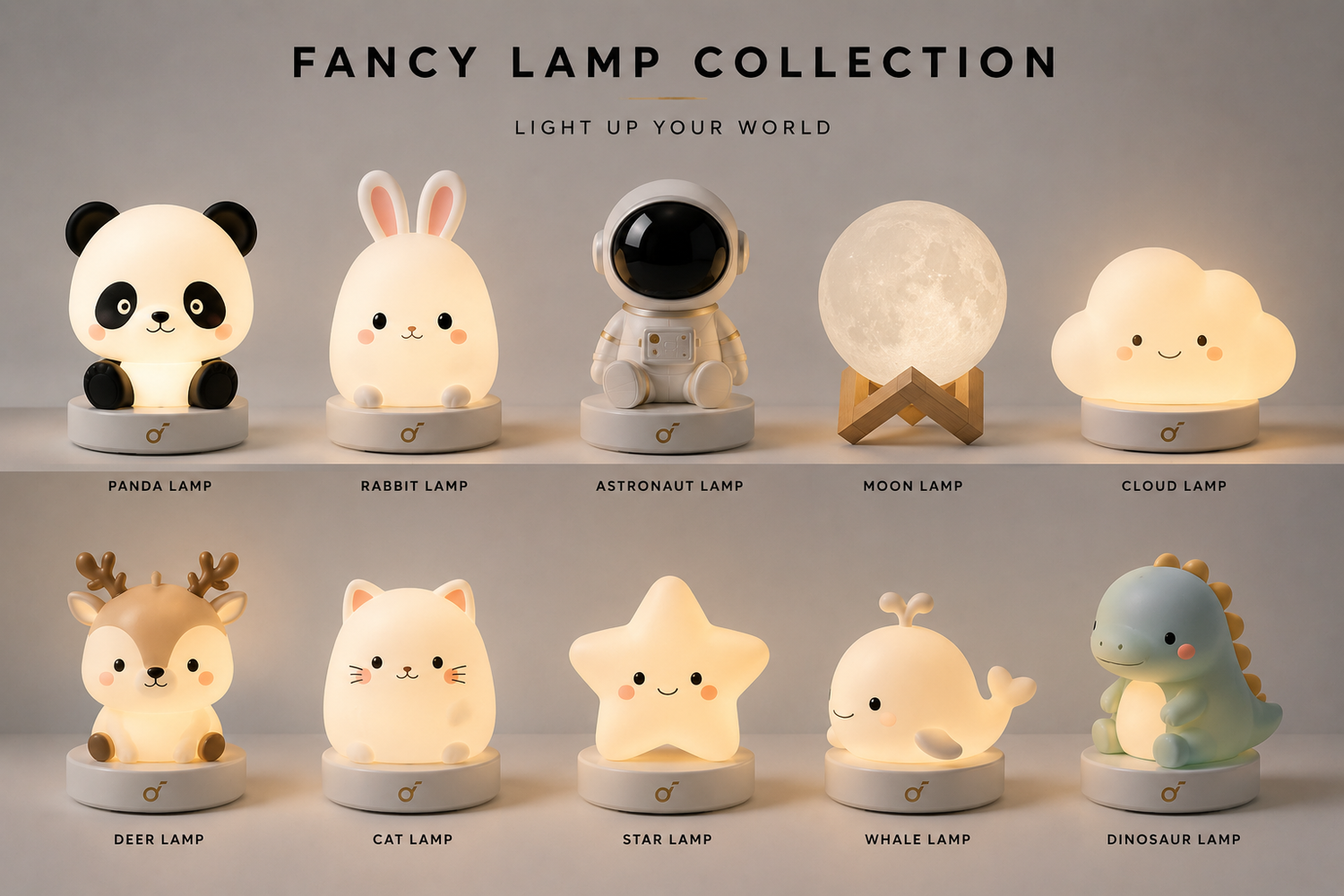 Cute Kids Night Lights & Fancy Silicone Lamps for Bedroom