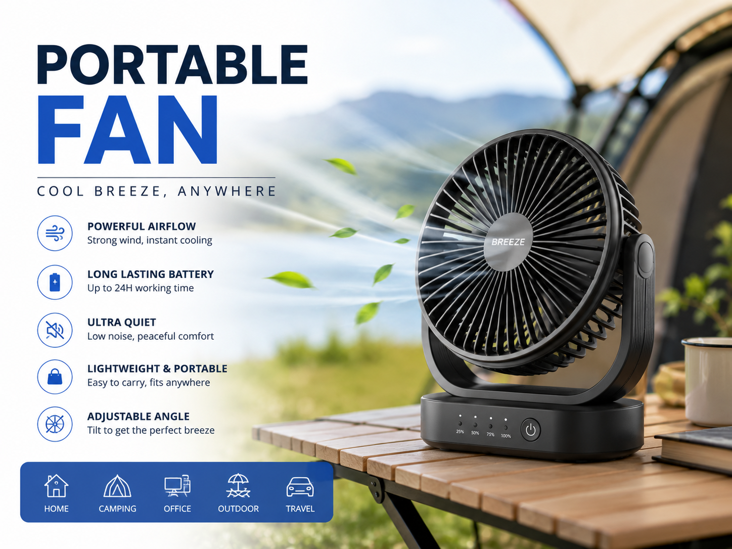 Mini Handheld Fans & Portable USB Rechargeable Pocket Fans